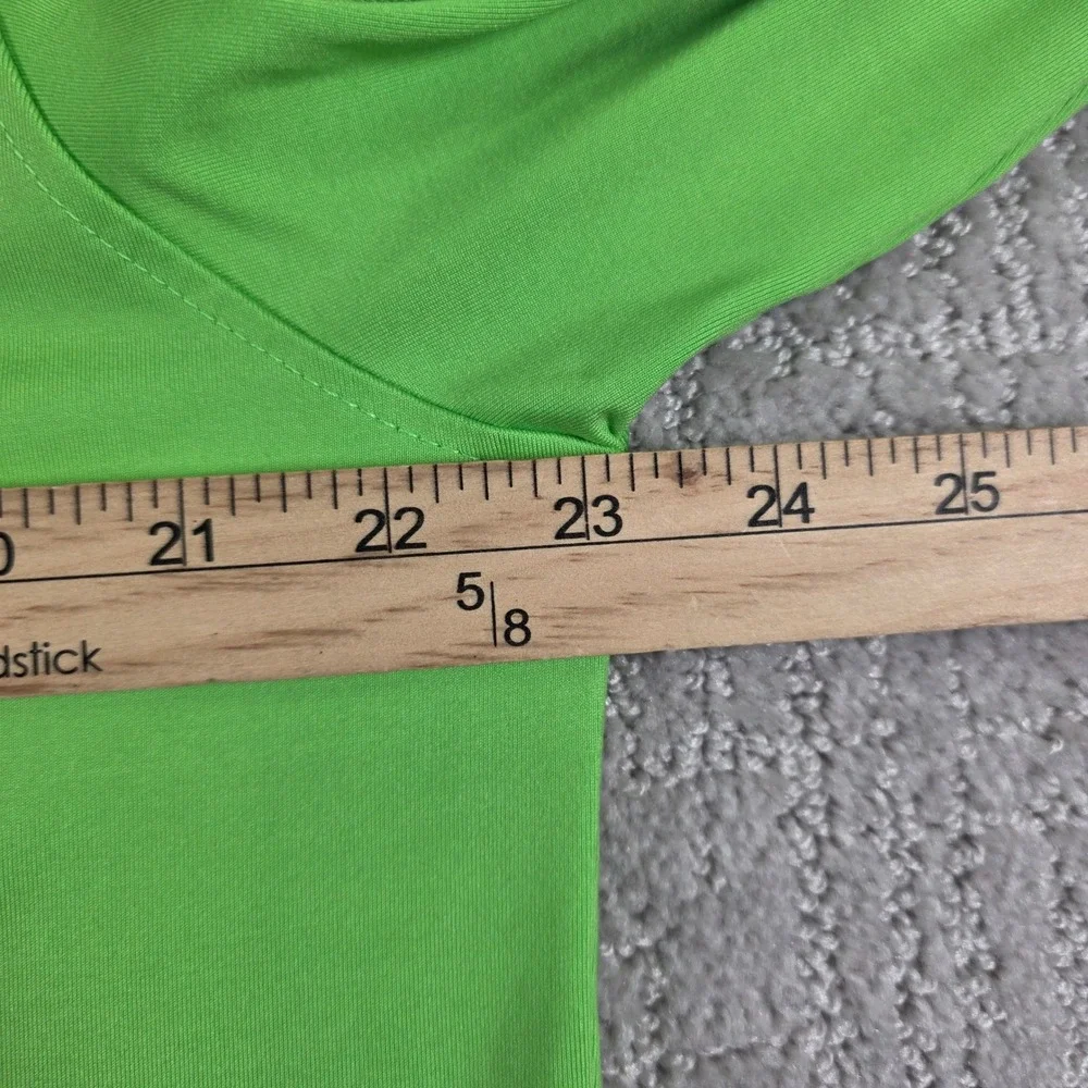 FootJoy Mens Medium Lime Green Quarter Zip Golf Pullover Performance Mock Neck